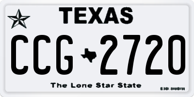 TX license plate CCG2720