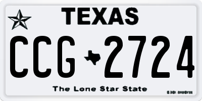 TX license plate CCG2724