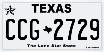 TX license plate CCG2729