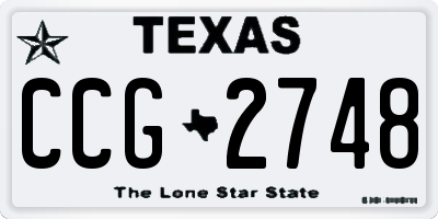 TX license plate CCG2748