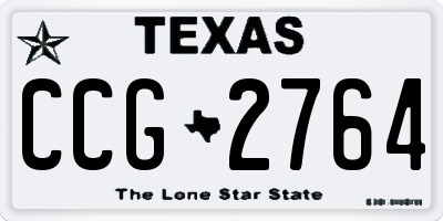 TX license plate CCG2764