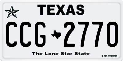 TX license plate CCG2770
