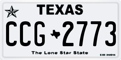 TX license plate CCG2773