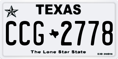 TX license plate CCG2778