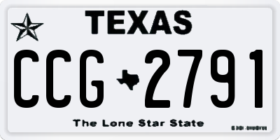 TX license plate CCG2791