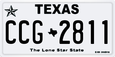 TX license plate CCG2811