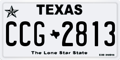 TX license plate CCG2813