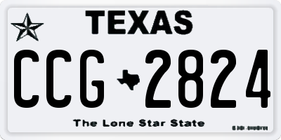 TX license plate CCG2824