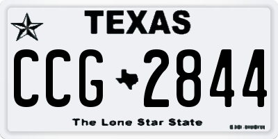 TX license plate CCG2844