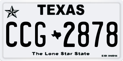 TX license plate CCG2878
