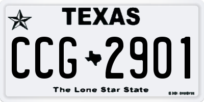 TX license plate CCG2901