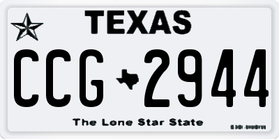 TX license plate CCG2944