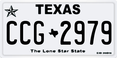 TX license plate CCG2979