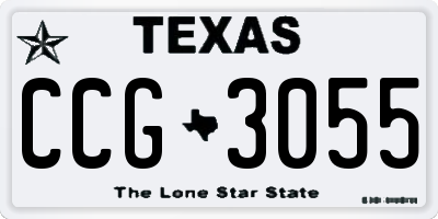 TX license plate CCG3055