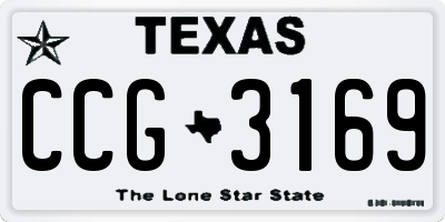 TX license plate CCG3169