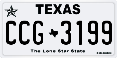 TX license plate CCG3199