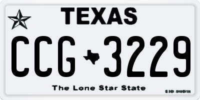 TX license plate CCG3229