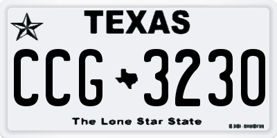 TX license plate CCG3230