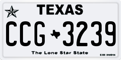 TX license plate CCG3239