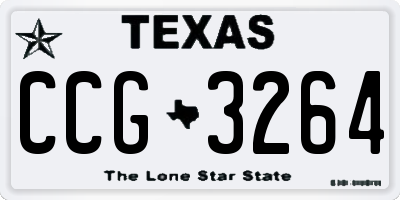 TX license plate CCG3264