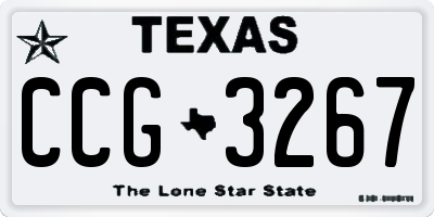 TX license plate CCG3267