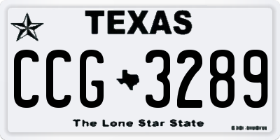 TX license plate CCG3289