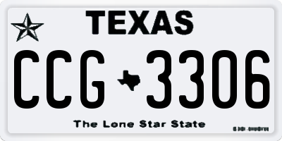 TX license plate CCG3306