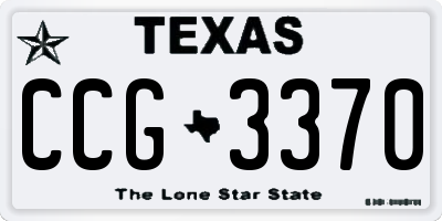 TX license plate CCG3370