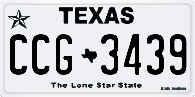 TX license plate CCG3439