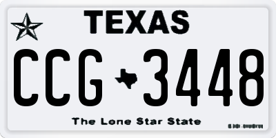 TX license plate CCG3448