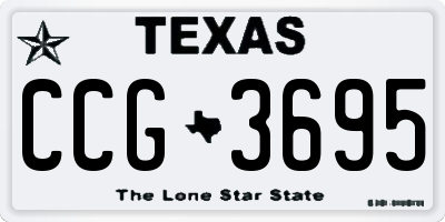 TX license plate CCG3695