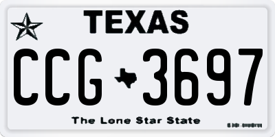 TX license plate CCG3697