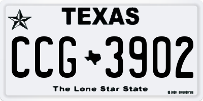 TX license plate CCG3902