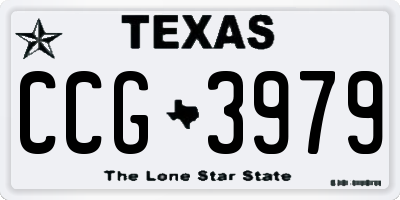 TX license plate CCG3979