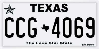 TX license plate CCG4069