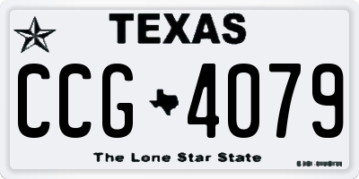 TX license plate CCG4079