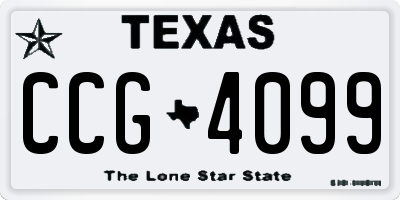 TX license plate CCG4099