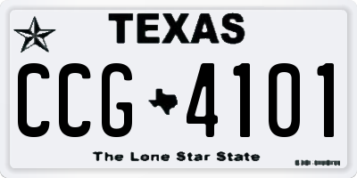 TX license plate CCG4101