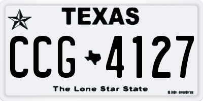 TX license plate CCG4127