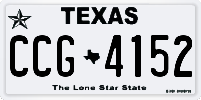 TX license plate CCG4152