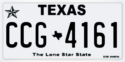 TX license plate CCG4161