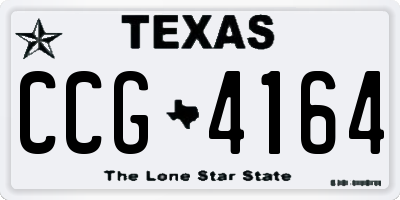 TX license plate CCG4164