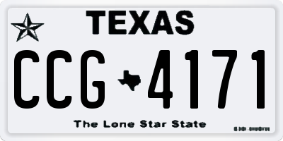 TX license plate CCG4171