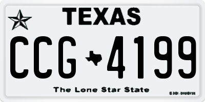 TX license plate CCG4199