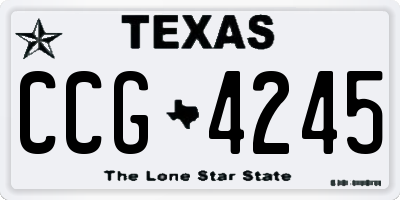 TX license plate CCG4245