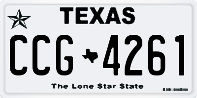 TX license plate CCG4261