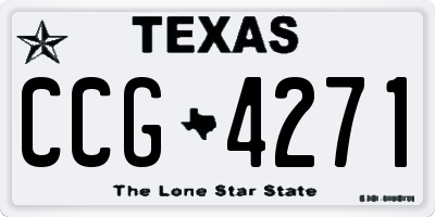 TX license plate CCG4271