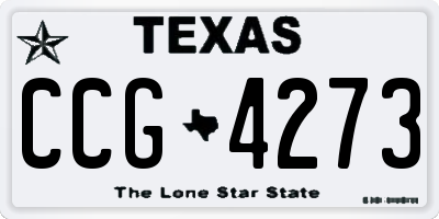 TX license plate CCG4273
