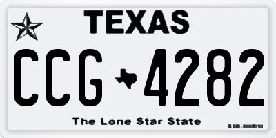 TX license plate CCG4282