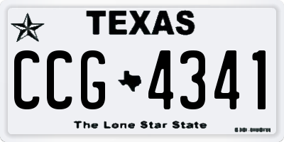 TX license plate CCG4341
